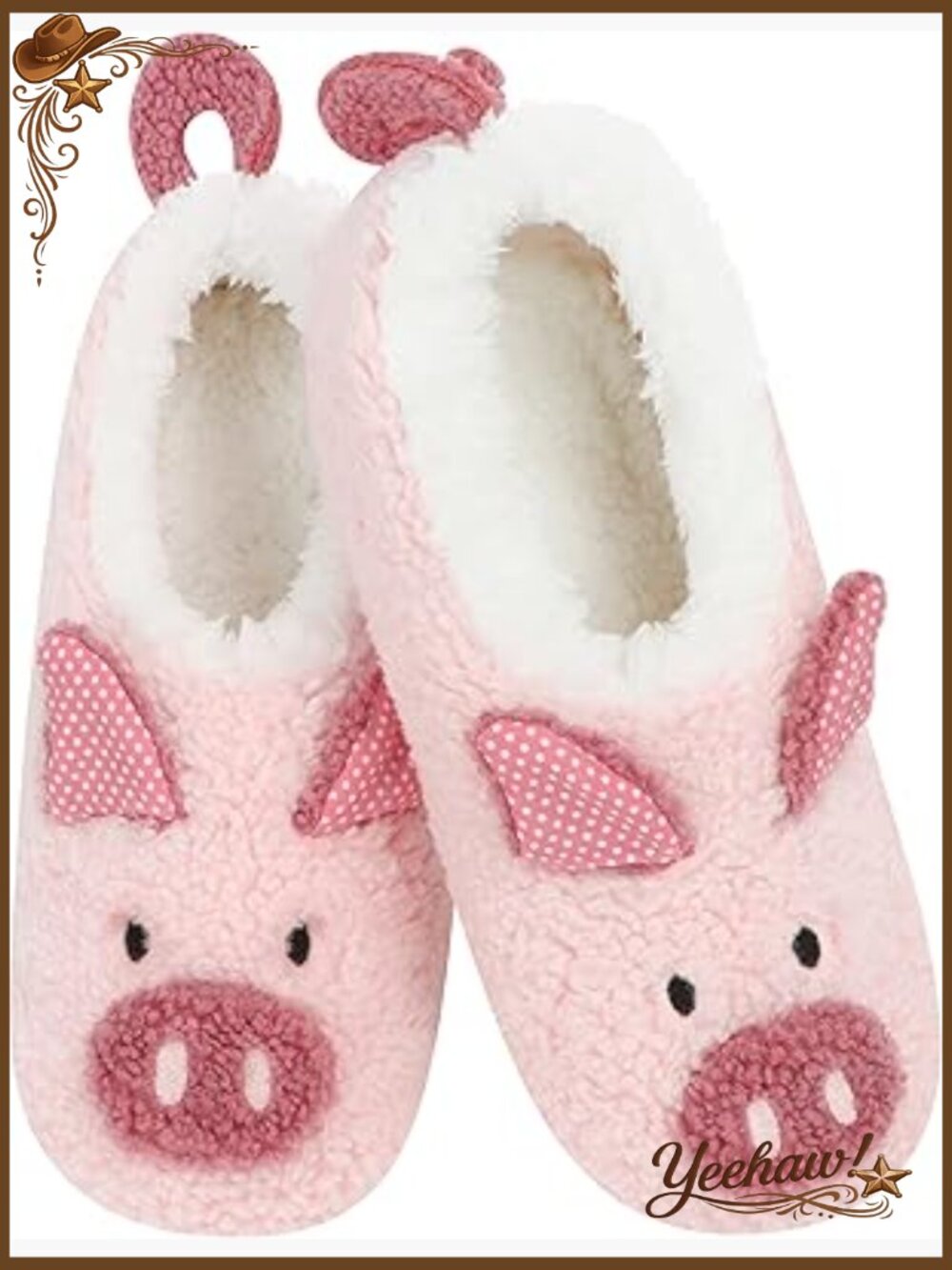 Fuzzy Sherpa Lined Slipper Socks with Grips, Cozy Indoor Slippers, Machine